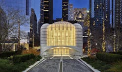 Calatrava’s completed St Nicholas Church at 9/11 site features a translucent stone exterior that appears to ‘glow by the light of 10,000 candles’ at night