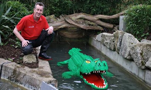 David Fautley created a crocodile as part of his selection process for Legoland. 'It was partly to do with the fact that I had a lot of green bricks.' (The Guardian; Photograph: Legoland Windsor)
