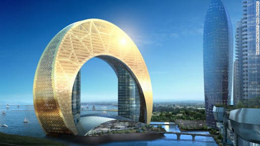 Half moon rising: Hotel Crescent, planned for Baku's shoreline, looks more Dubai than Caspian.