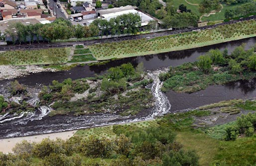 This rendering shows what a revitalized LA River could look like. (Image via kcet.org)