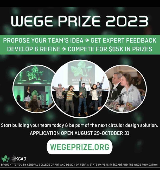 Wege Prize applications open for the 2023 edition, with prizes of $65,000