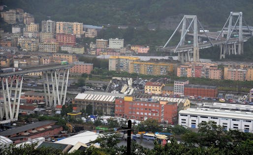<a href="https://archinect.com/news/tag/1188782/genoa">The collapse of the Morandi Bridge</a> occurred on August 14th, 2018.
