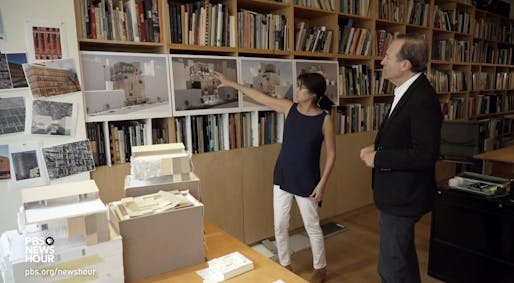 Image still taken from PBS Newshour segment with Maya Lin and Jeffrey Brown. Image courtesy of PBS Newshour.