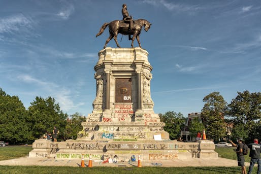 The so-called BLM Statue in Richmond, Virginia. Photo courtesy of Flickr user <a href=https://www.flickr.com/photos/mobili/49981574081">Mobilus In Mobili</a>