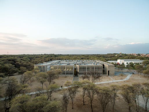 The Barclay & Crousse-designed 'Edificio E' education building at Peru's University of Piura won the 2018 Mies Crown Hall Americas Prize. Photo by Cristobal Palma.