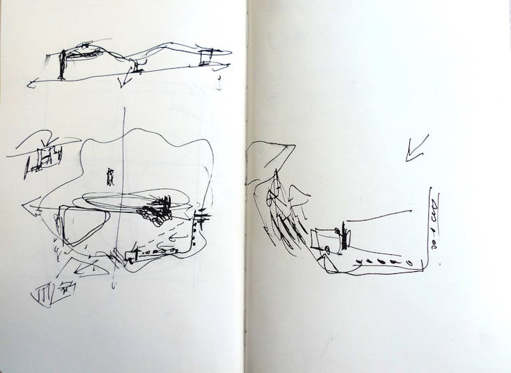 Oubrerie sketches. Photo credit: Orhan Ayyüce.