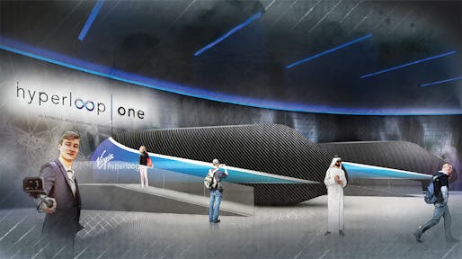 Hyperloop ride experience. Image courtesy of Fentress Architects / Pavilion USA 2020.