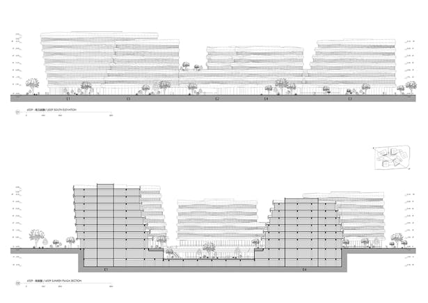 East Elevation+Section_Combine ©CAA architects