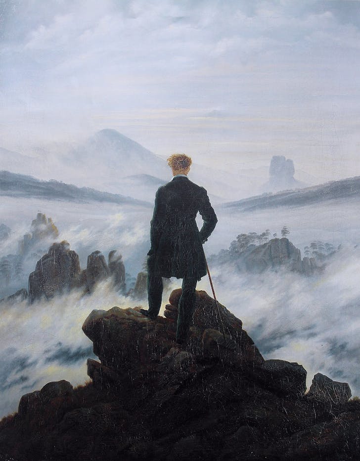 Caspar David Friedrich. Wanderer above the Sea of Fog, 1818.