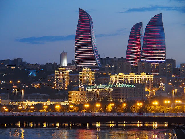 6. Flame Towers (Baku, Azerbaijan) by HOK. Photo © Birgitte Riber Hald.