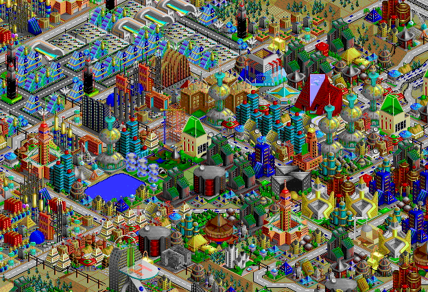 Playing God city planner.