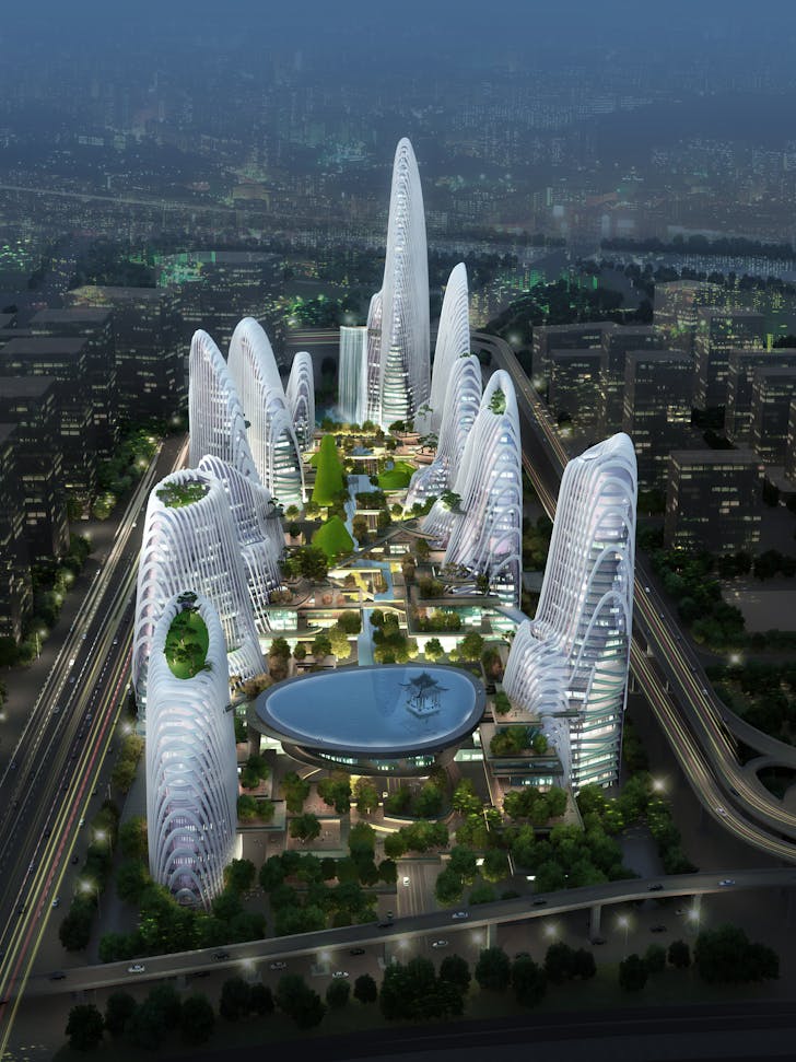 Nanjing Zendai Himalayas Center, courtesy of MAD Architects.