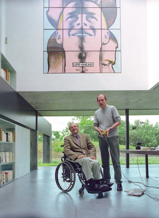 Rem Koolhaas and client, Jean François Lemoine, Maison á Bordeaux, May 1998. Photo ©2017 Todd Eberle.