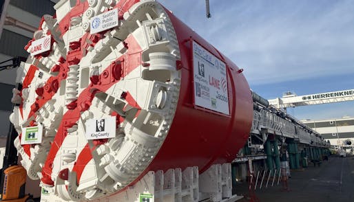MudHoney, the tunnel boring machine that is excavating a 2.7-mile water storage tunnel in Seattle. Photo: Webuild Group