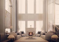 Adorable Luxury Fireplace Lounge Interior