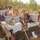 The first EarthBag house under construction in Masoro Village, Rwanda. Photo via Masoro Project Indiegogo page.