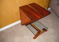 Rosewood End table Open Sides