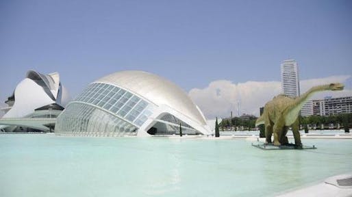 Valencia spent more than $1.5 billion to build the City of Arts and Sciences, the museum complex shown here in a photo from summer 2011. (Marie McGrory/NPR)