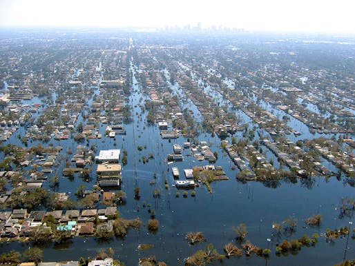 New Orleans – shown here after Hurricane Katrina – and other coastal cities in the Southeast US like Miami are particularly at risk. Via: Wikipedia