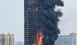 Fire erupts in a 42-story skyscraper in Changsha, China