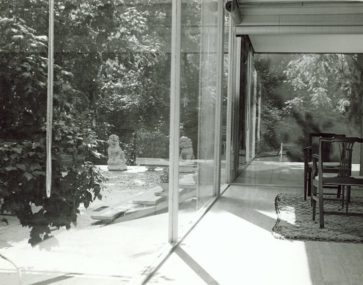 Farnsworth House, interior. Undated. Photo by Gorman’s Child Photography. Courtesy and copyright of Newberry Library, Chicago, Illinois.