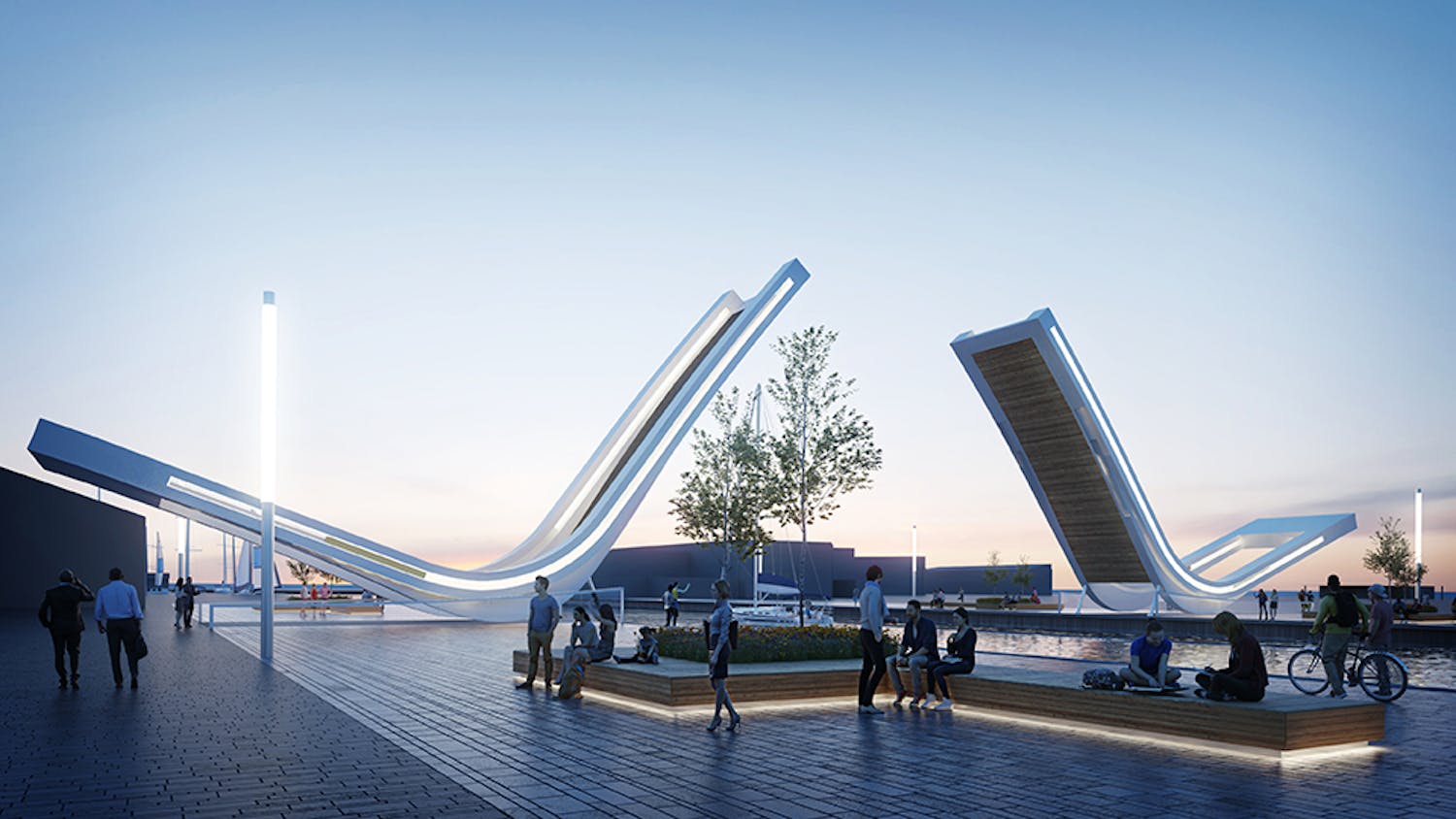 Dutch + Latvian team to design Estonia's first movable pedestrian bridge in Tallinn