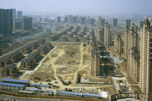 The Bayuquan cityscape in Yingkou is filled with housing projects, most of them empty or unfinished. (Tim Franco for The Wall Street Journal)