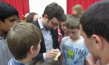 Build It Bigger host Danny Forster takes middle school students around the world