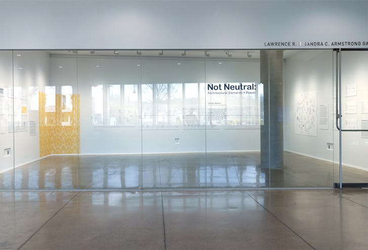 Not Neutral: Architectural Elements + Power, exhibition. Image courtesy of Jennifer Meakins