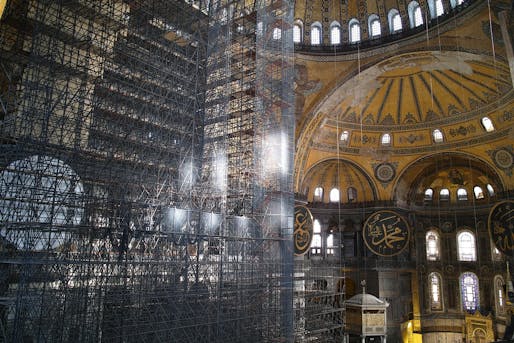 Interior of Istanbul's Hagia Sophia. Image courtesy Pixabay user Engin_Akyurt.
