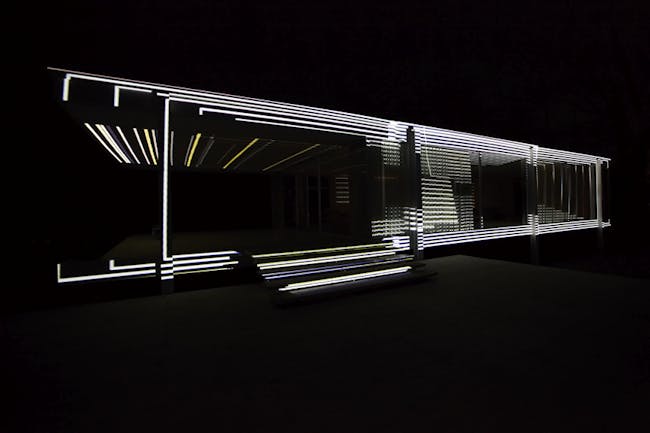 Luftwerk's INsite Study No.3 for the Farnsworth House. Photo by Kate Joyce.