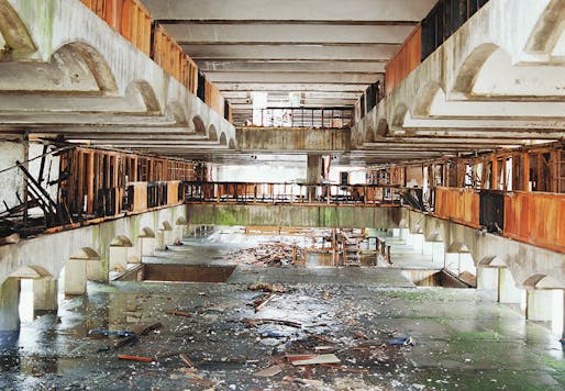 On display as part of ​'Futures Found' at the RA. Photograph of St Peter’s Seminary, Cardross, 2002 © Dan Dubowitz