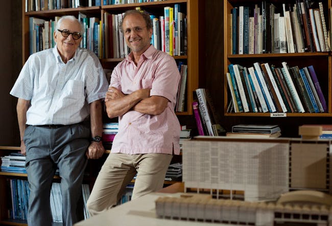 Thomas Marvel and his son, Jonathan Marvel, who followed his father’s path to Harvard and into architecture. Credit José Jiménez-Tirado for The New York Times