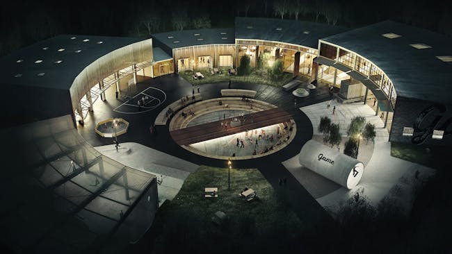The team led by EFFEKT won a competition to design a new Streetmekka skate facility in Denmark. Image courtesy of EFFEKT.