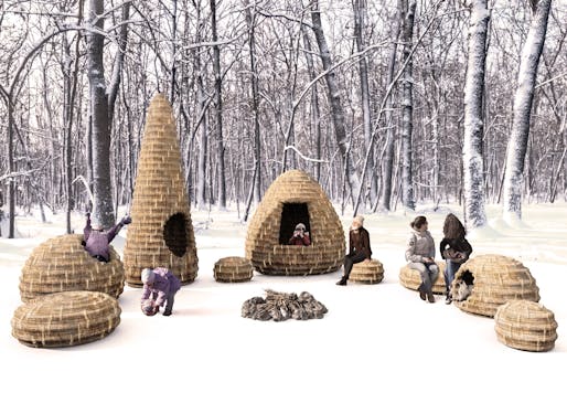 Winner of the Warming Huts v.2020 competition: FOREST VILLAGE by Ashida Architect & Associates Co. The 2024 edition is now open for submissions (details below).