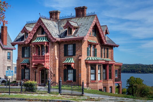 A historic house designed by the architect Andrew Jackson Downing (Tony Cenicola/The New York Times)