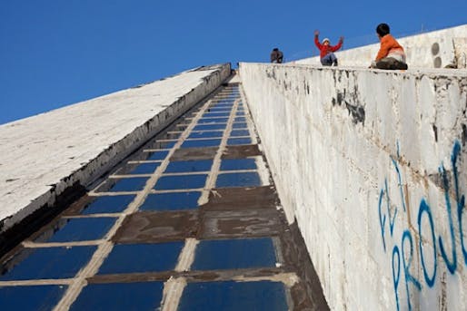 The future of the Hoxha Pyramid in Tirana, Albania is uncertain. (Photo: Jodi Hilton)