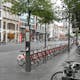 Antwerp's 'Velo' bike-sharing program along one of the city's main shopping streets, the Meir. Credit: Wikipedia