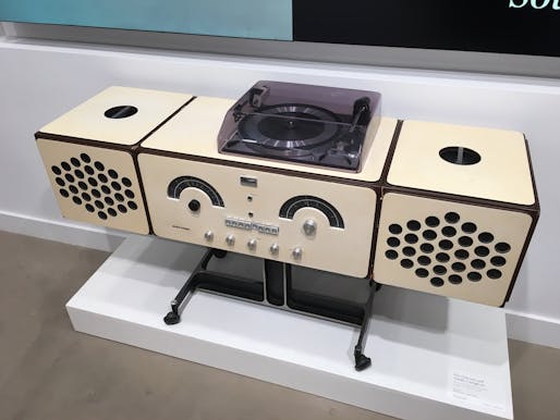 The achingly cool Achille and Pier Giacomo Castiglioni Radio Phonograph, photographed during one of its public viewing days in Los Angeles in September. Image: Julia Ingalls