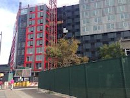 B2 modular tower at the site of Pacific Park, formerly known as Atlantic Yards. Janet Babin/WNYC