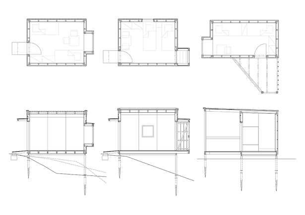 floor plans and sections henkai architekti