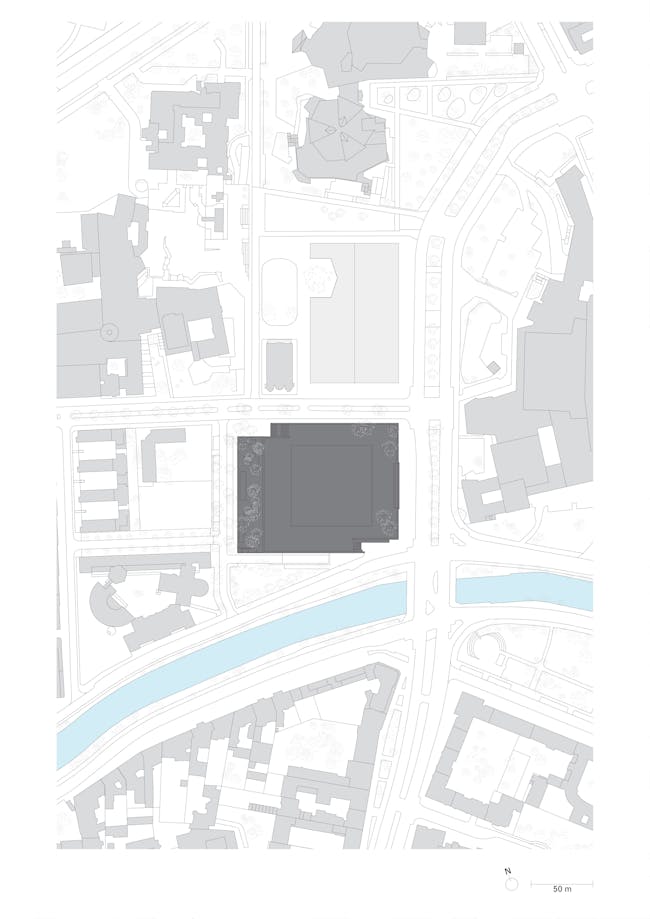Site plan (Original scale 1:2500) © David Chipperfield Architects for Bundesamt für Bauwesen und Raumordnung