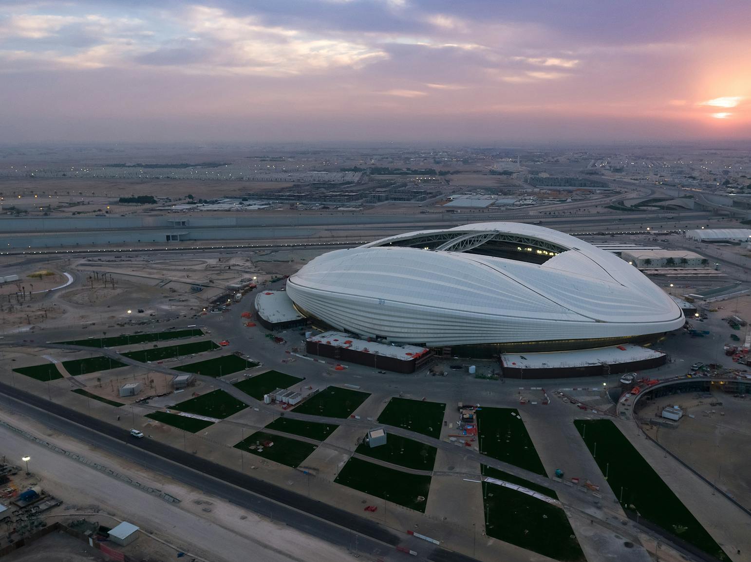 Zaha Hadid's Al Wakrah 2022 FIFA World Cup Stadium in Qatar inaugurate...