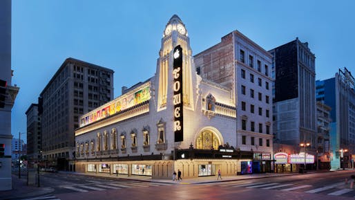 Adaptive Re-use/Renovation/Historical Preservation Honor Award winner: The Tower Theatre by Foster + Partners and Gruen Associates. Image courtesy of Apple.