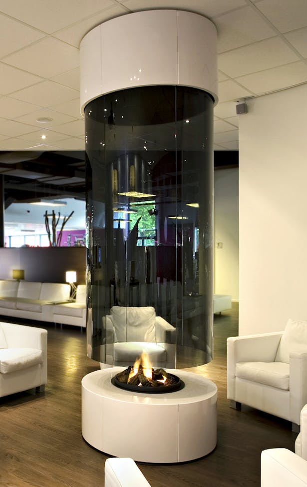 Bloch Design suspended fireplace