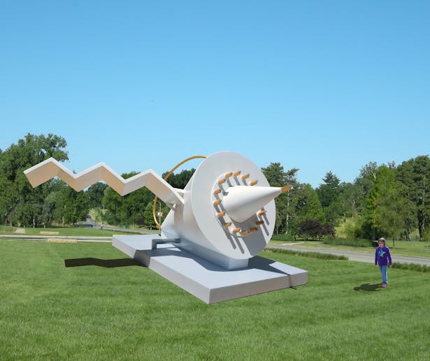 A Solar Sculpture for the park that makes electricity from the sun for the local community.