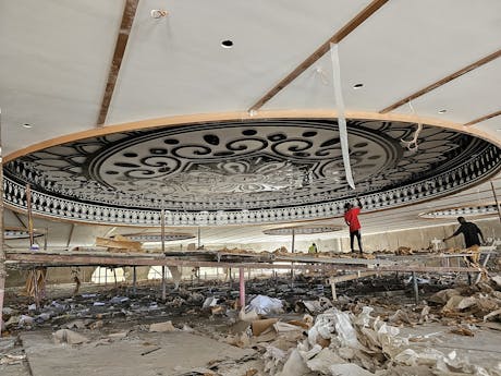 Ceiling of BBS Mosque is happening!
