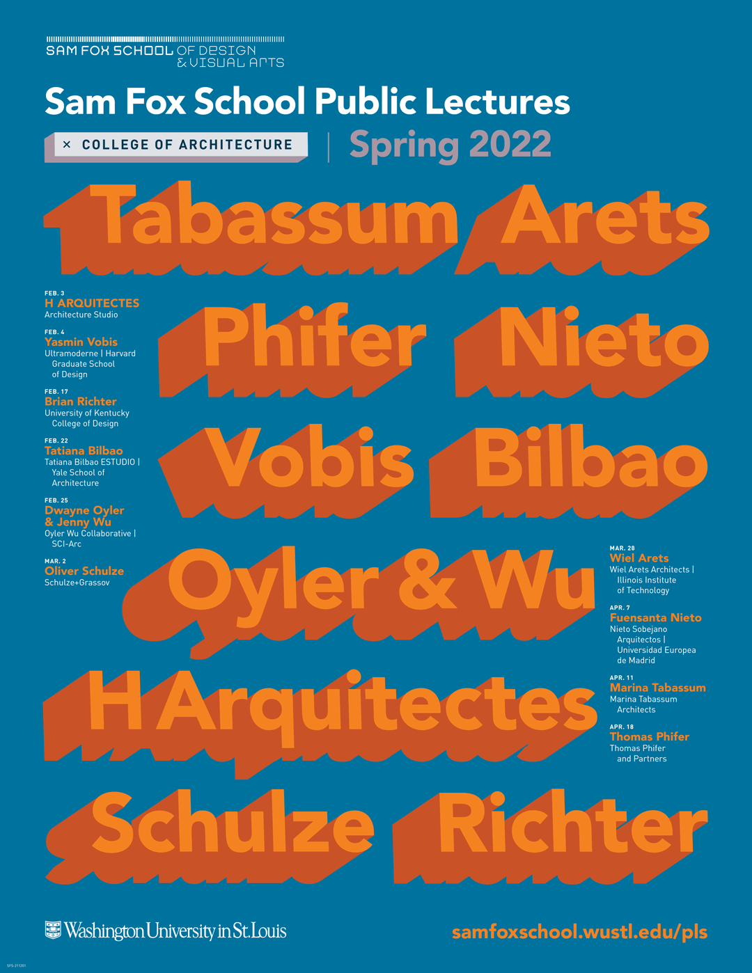 Lecture poster courtesy of Sam Fox School of Design & Visual Arts at Washington University in St. Louis