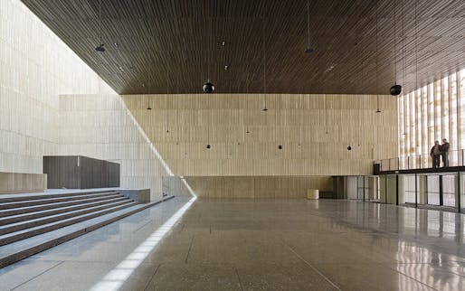 Religious Architecture, New Facilities - Honor: Tabuenca & Leache, Arquitectos - St. George Church and Parish Center in Pamplona, Navarra, Spain. Image courtesy of 2013 Faith & Form/IFRAA Awards Program.