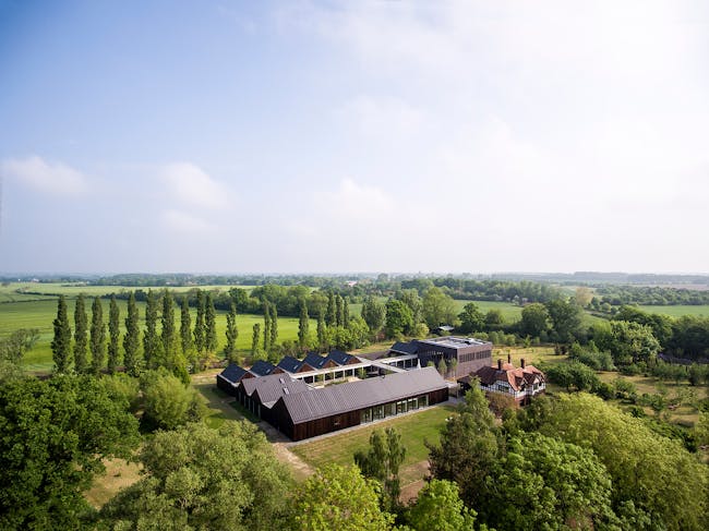 Vajrasana Buddhist Retreat Centre by Walters & Cohen Architects. Location: Walsham le Willows, Suffolk, England. Photo: Will Scott.